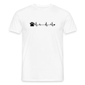Empreinte de patte - T-shirt homme - blanc - Devant - AI Model Male 178 dark (178cm)