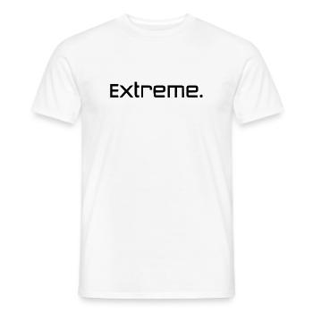 Extreme black - Men's T-Shirt - white - Front - AI Model Male 178 dark (178cm)