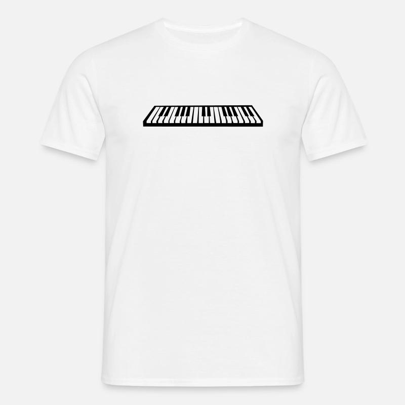 Klavier oder Keyboard - Männer T-Shirt - Weiß