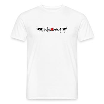 Cardio heart rate cows - Men's T-Shirt - white - Front - AI Model Male 178 dark (178cm)
