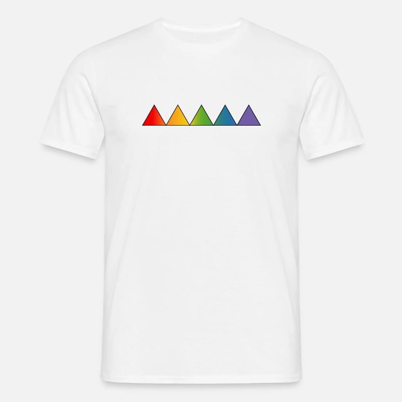 Regenbogen LGBTQ triangles - Männer T-Shirt - Weiß