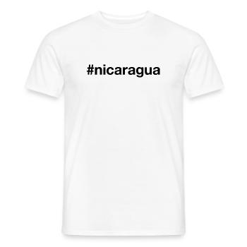 NICARAGUA Nikaragua Hashtag - Men's T-Shirt - white - Front - AI Model Male 178 dark (178cm)