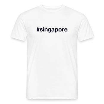 SINGAPOUR Hashtag Singapour - T-shirt homme - blanc - Devant - AI Model Male 178 dark (178cm)