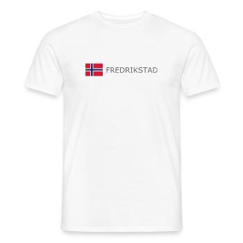 Norway Flag - Fredrikstad - Norge - Norwegen - Männer T-Shirt - Weiß - Vorne - AI Model Male 178 dark (178cm)
