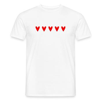 ICH LIEBE DICH. LIEBE DICH. WEIHNACHTEN. FROHE WEIHNACHTEN. HERZ. - Männer T-Shirt - Weiß - Vorne - AI Model Male 178 dark (178cm)