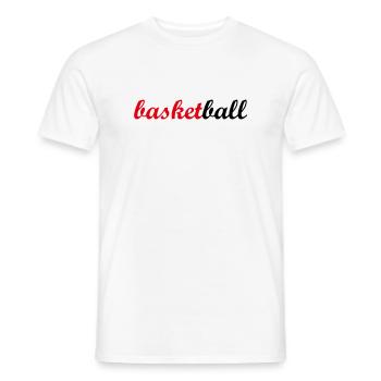 Life is basketball – sport urbain passion énergie  - T-shirt homme - blanc - Devant - AI Model Male 178 dark (178cm)
