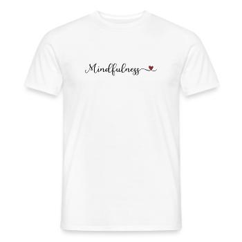 Achtsamkeit süßes Logo mit Herz - Männer T-Shirt - Weiß - Vorne - AI Model Male 178 dark (178cm)