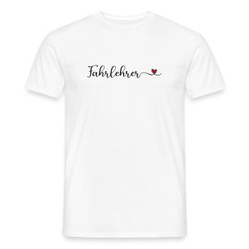 Fahrlehrer mit Herz - Männer T-Shirt - Weiß - Vorne - AI Model Male 178 dark (178cm)