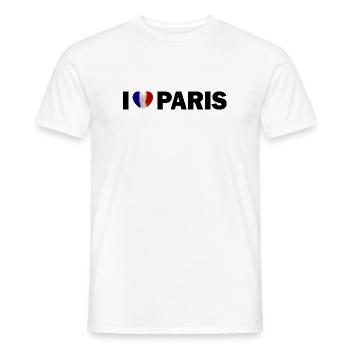 J’adore Paris, France - T-shirt homme - blanc - Devant - AI Model Male 178 dark (178cm)