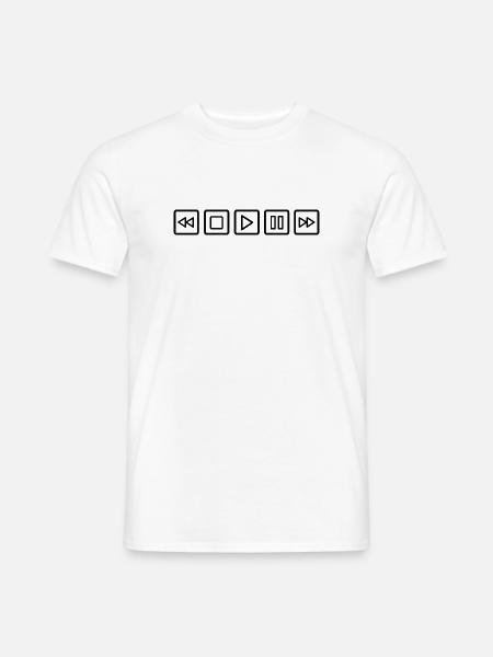 CD Player Buttons - Männer T-Shirt - Weiß