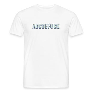 Alphabet 3D Kontrast - Männer T-Shirt - Weiß - Vorne - AI Model Male 178 dark (178cm)