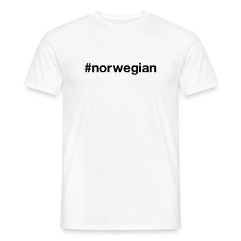 Hashtag norvégien Norvège Norvège Norge - T-shirt homme - blanc - Devant - AI Model Male 178 dark (178cm)