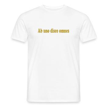 ab uno disce omnes Lateinisches Zitat Latein - Männer T-Shirt - Weiß - Vorne - AI Model Male 178 dark (178cm)
