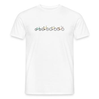 Chromatische Fahrradparade - Männer T-Shirt - Weiß - Vorne - AI Model Male 178 dark (178cm)