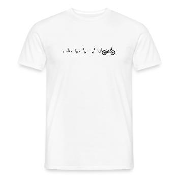 Heartbeat Fahrrad bmx - Männer T-Shirt - Weiß - Vorne - AI Model Male 178 dark (178cm)