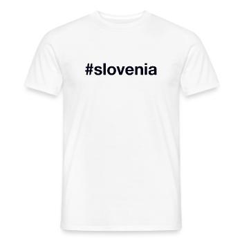 SLOVÉNIE Hashtag Slowenien - T-shirt homme - blanc - Devant - AI Model Male 178 dark (178cm)