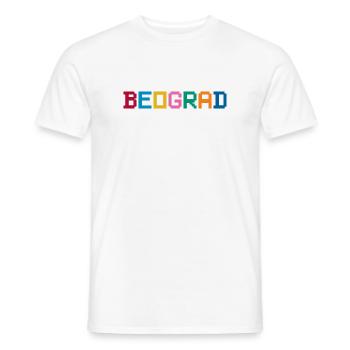 BEOGRAD Belgrade Belgrad - Männer T-Shirt - Weiß - Vorne - AI Model Male 178 dark (178cm)