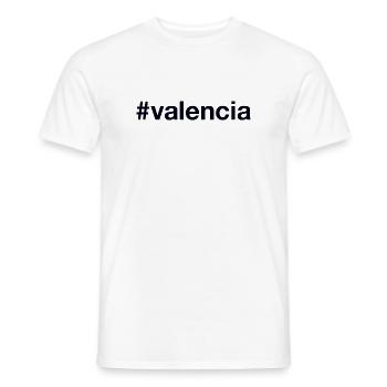 VALENCIA Hashtag - Men's T-Shirt - white - Front - AI Model Male 178 dark (178cm)