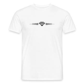 Diamant Symbol Linie - Männer T-Shirt - Weiß - Vorne - AI Model Male 178 dark (178cm)