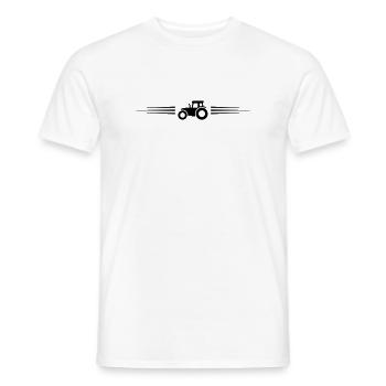 Traktor Symbol Linie - Männer T-Shirt - Weiß - Vorne - AI Model Male 178 dark (178cm)