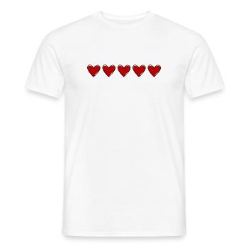 Hearts Line Love Symbol - Men's T-Shirt - white - Front - AI Model Male 178 dark (178cm)