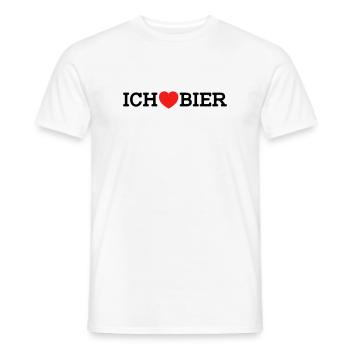Ich liebe Bier (Farben änderbar) - Männer T-Shirt - Weiß - Vorne - AI Model Male 178 dark (178cm)