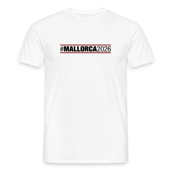 Majorque 2026 - T-shirt homme - blanc - Devant - AI Model Male 178 dark (178cm)
