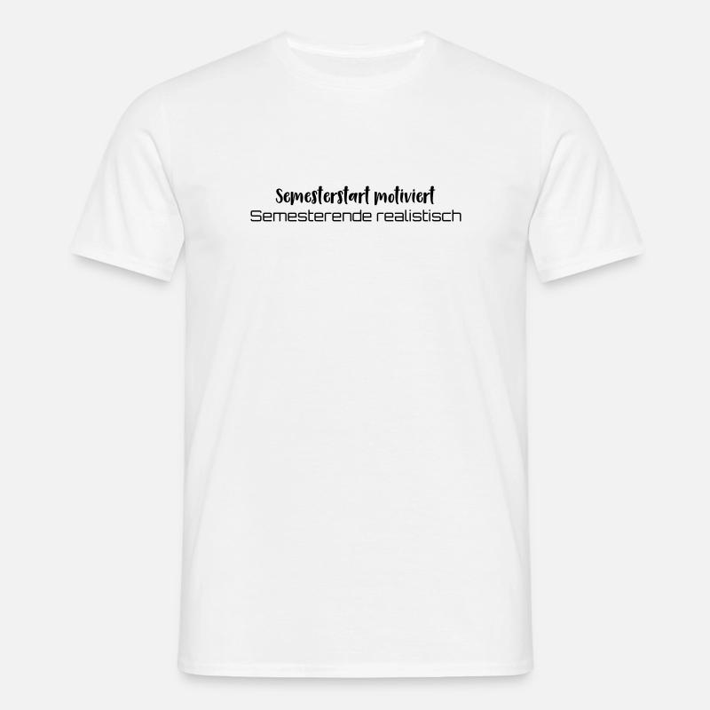 Coffee → learning → existential crisis - Men's T-Shirt - white