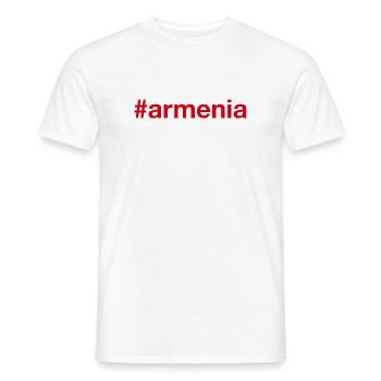 Armenia Armenien Hashtag - Männer T-Shirt - Weiß - Vorne - AI Model Male 178 dark (178cm)