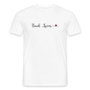 Book Lover - Men's T-Shirt - white - Front - AI Model Male 178 dark (178cm)