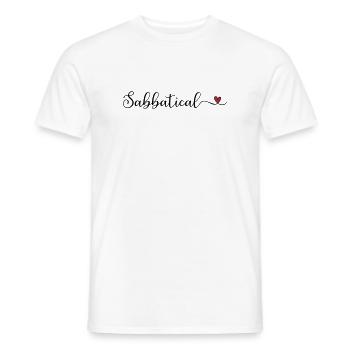 Sabbatical cute Typography with a Heart - Men's T-Shirt - white - Front - AI Model Male 178 dark (178cm)