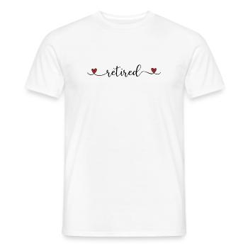 Zurückgezogene niedliche Typografie mit Herz - Männer T-Shirt - Weiß - Vorne - AI Model Male 178 dark (178cm)