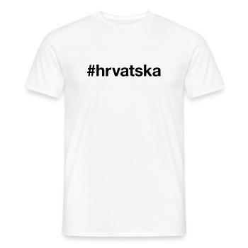 KROATIEN Hrvatska Kroate Kroatisch Hashtag - Männer T-Shirt - Weiß - Vorne - AI Model Male 178 dark (178cm)