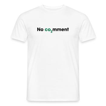 Aucun commentaire sur le CO2 – Déclaration sur l’énergie propre - T-shirt homme - blanc - Devant - AI Model Male 178 dark (178cm)