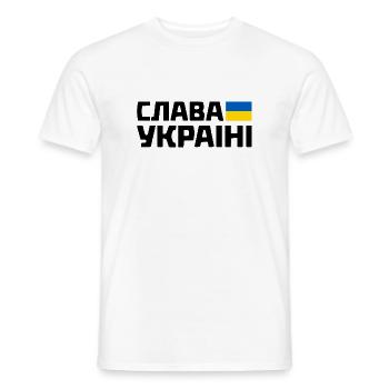 Slava ukraini - Männer T-Shirt - Weiß - Vorne - AI Model Male 178 dark (178cm)
