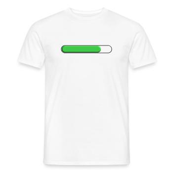Durchschnittliche Spurweite Grün (drei Viertel) - Männer T-Shirt - Weiß - Vorne - AI Model Male 178 dark (178cm)
