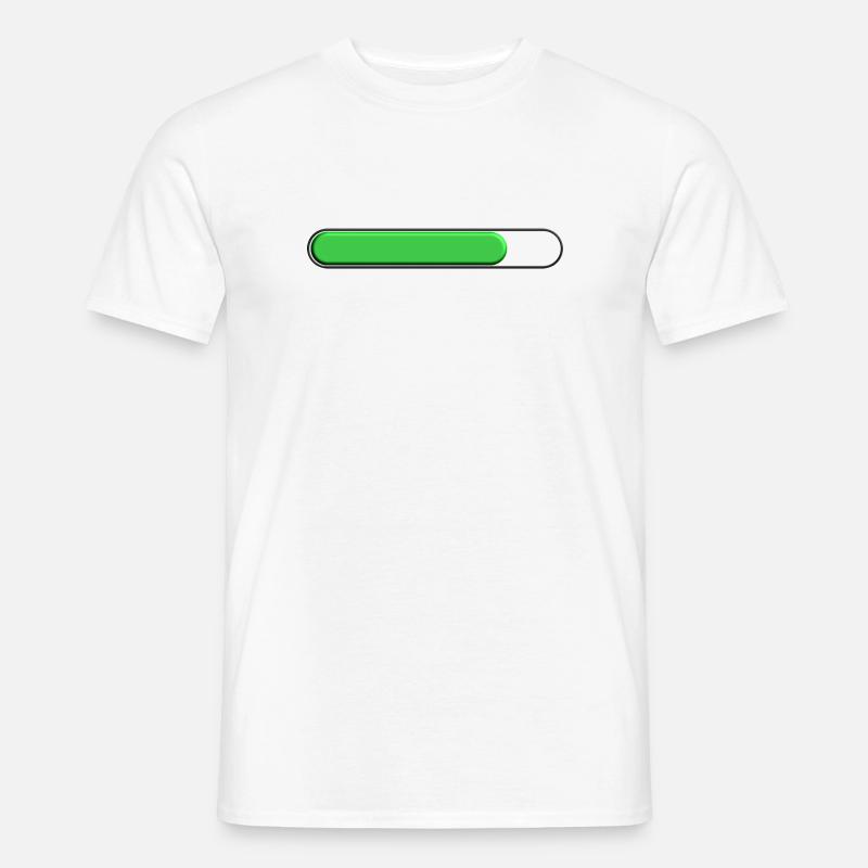 Jauge moyenne Vert (trois quart) - T-shirt homme - blanc