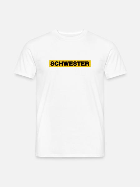 Schwester - Männer T-Shirt - Weiß