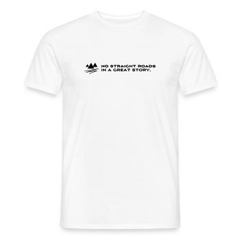 No Straight Roads in a Great Story - Männer T-Shirt - Weiß - Vorne - AI Model Male 178 dark (178cm)