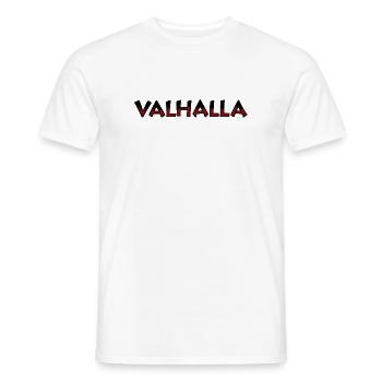 Valhalla Rune Rot und Schwarz - Männer T-Shirt - Weiß - Vorne - AI Model Male 178 dark (178cm)