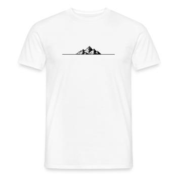 Mountains icon line - Men's T-Shirt - white - Front - AI Model Male 178 dark (178cm)
