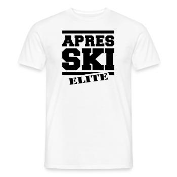 apres ski élite - T-shirt homme - blanc - Devant - AI Model Male 178 dark (178cm)