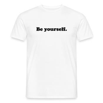 être soi-même - T-shirt homme - blanc - Devant - AI Model Male 178 dark (178cm)
