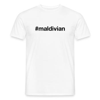 MALDIVES Hashtag Maldivian - T-shirt homme - blanc - Devant - AI Model Male 178 dark (178cm)