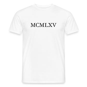 MCMLXV Jahrgang 1965 Geburtstag - Männer T-Shirt - Weiß - Vorne - AI Model Male 178 dark (178cm)
