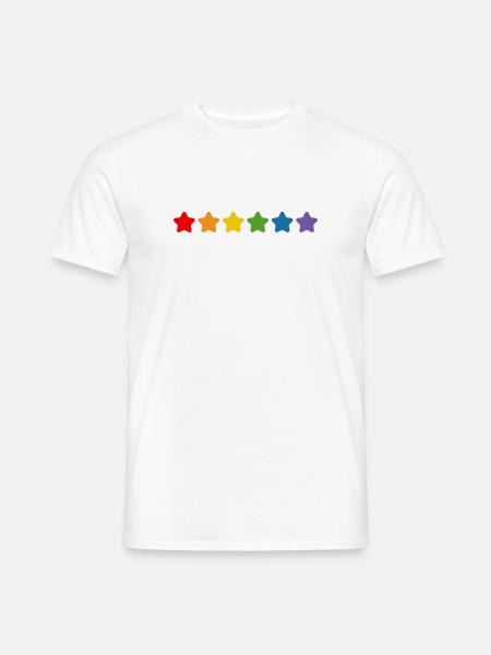 Rainbow Starlet LGBT lgbtqi queer - Men's T-Shirt - white