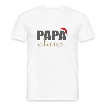 Weihnachten Papa claus Papaclaus - Männer T-Shirt - Weiß - Vorne - AI Model Male 178 dark (178cm)