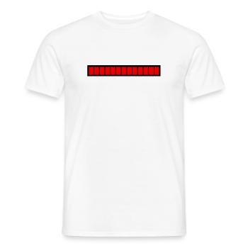 Barre de chargement rectangle Noir Rouge (100%) - T-shirt homme - blanc - Devant - AI Model Male 178 dark (178cm)