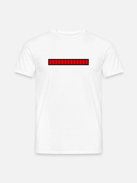 Rectangle loading bar Black Red (100%) - Men's T-Shirt - white