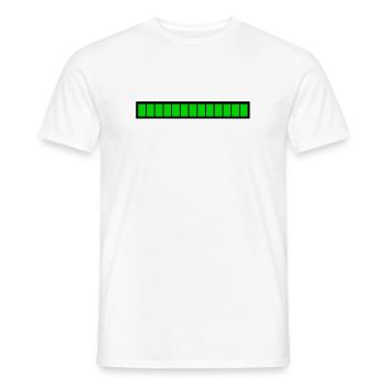 Rectangle loading bar Black Green (100%) - Men's T-Shirt - white - Front - AI Model Male 178 dark (178cm)